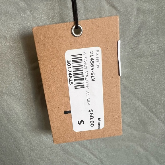 Stussy Light Gray (silver) Short Sleeve Tee NWT - Picture 8 of 12